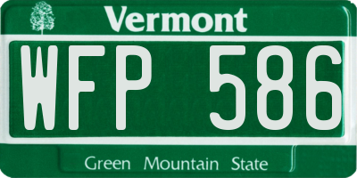 VT license plate WFP586