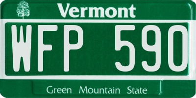 VT license plate WFP590