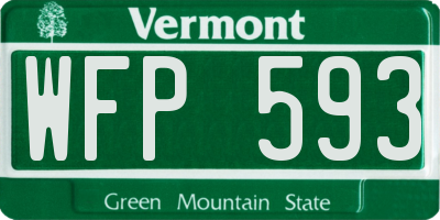 VT license plate WFP593