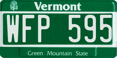 VT license plate WFP595