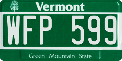 VT license plate WFP599