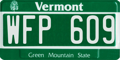VT license plate WFP609