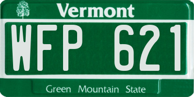 VT license plate WFP621