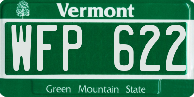 VT license plate WFP622
