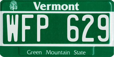 VT license plate WFP629