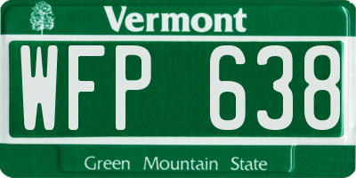 VT license plate WFP638