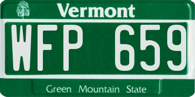 VT license plate WFP659