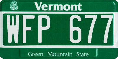 VT license plate WFP677