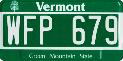 VT license plate WFP679