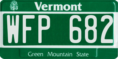 VT license plate WFP682