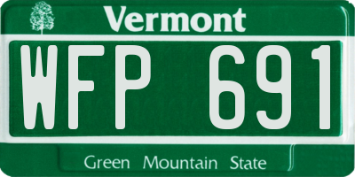 VT license plate WFP691