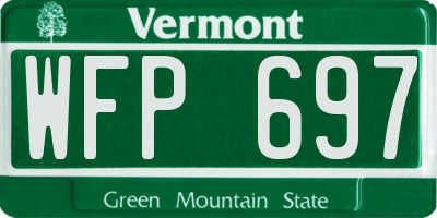 VT license plate WFP697