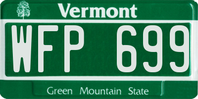 VT license plate WFP699