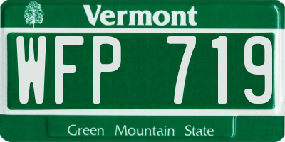 VT license plate WFP719