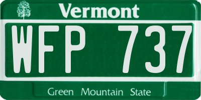VT license plate WFP737