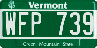 VT license plate WFP739