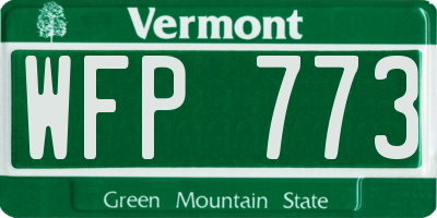 VT license plate WFP773