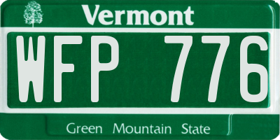 VT license plate WFP776