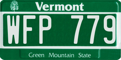 VT license plate WFP779