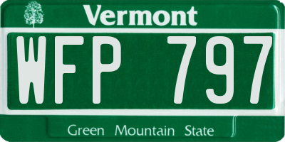VT license plate WFP797