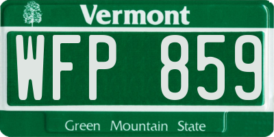 VT license plate WFP859