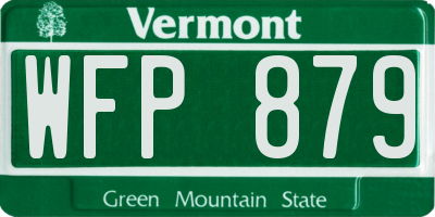 VT license plate WFP879