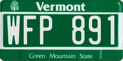 VT license plate WFP891