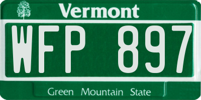 VT license plate WFP897