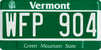 VT license plate WFP904