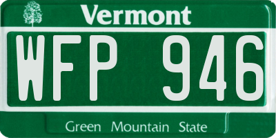 VT license plate WFP946