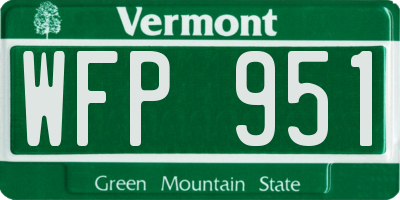 VT license plate WFP951