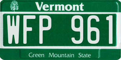 VT license plate WFP961