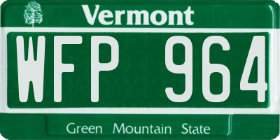 VT license plate WFP964