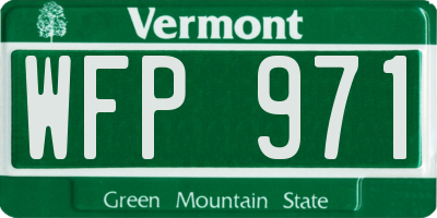 VT license plate WFP971