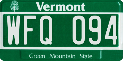 VT license plate WFQ094