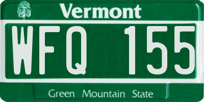 VT license plate WFQ155