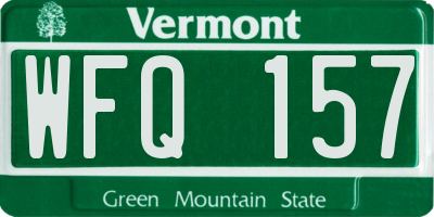 VT license plate WFQ157