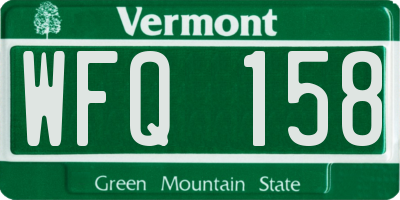 VT license plate WFQ158
