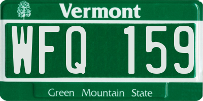VT license plate WFQ159
