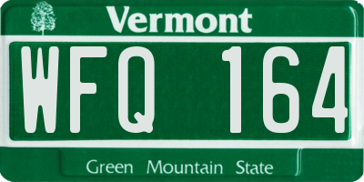 VT license plate WFQ164