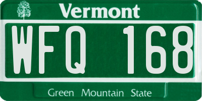 VT license plate WFQ168