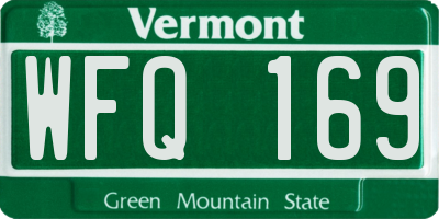 VT license plate WFQ169