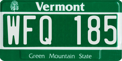 VT license plate WFQ185