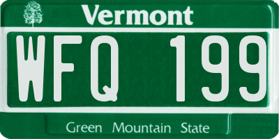 VT license plate WFQ199
