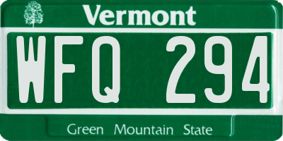VT license plate WFQ294