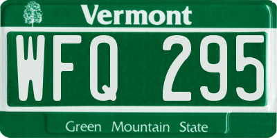 VT license plate WFQ295