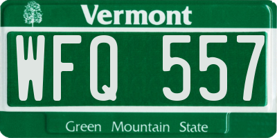VT license plate WFQ557