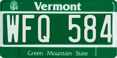 VT license plate WFQ584