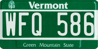 VT license plate WFQ586