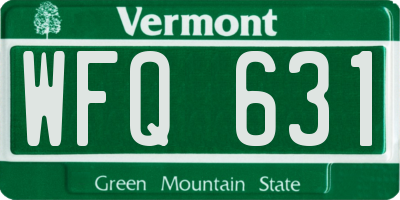 VT license plate WFQ631